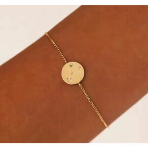 NEW “Taurus” Gold Filled Zodiac Constellation‎ Bracelet, 6-8”